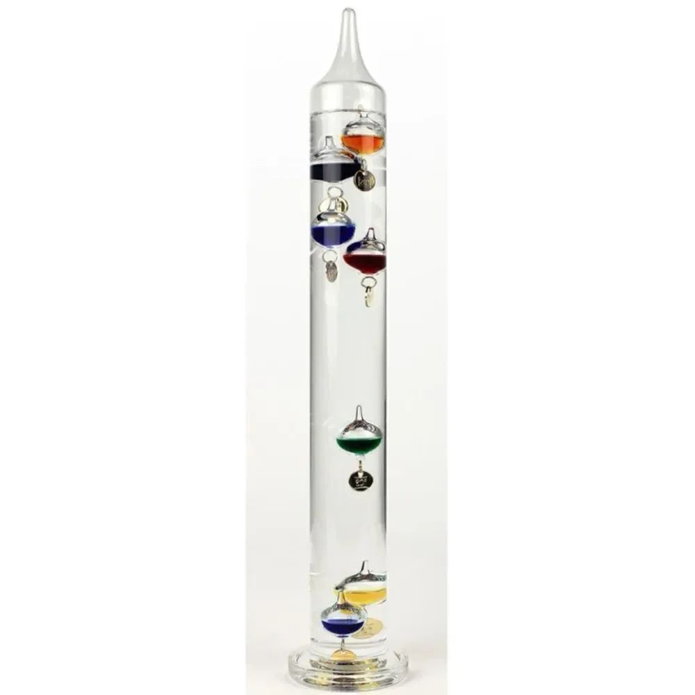 Vintage Glass Galileo Thermometer 11”